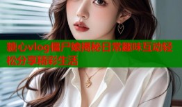 糖心vlog僵尸娘揭秘日常趣味互动轻松分享精彩生活