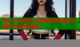 糖心vlog应用大全推荐轻松剪辑分享精彩生活必备神器
