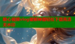 糖心视频vlog破解神器轻松下载高清无水印