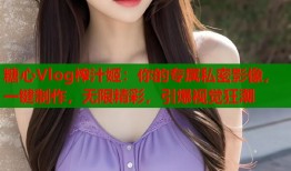 糖心Vlog榨汁姬：你的专属私密影像，一键制作，无限精彩，引爆视觉狂潮