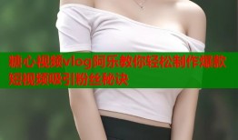 糖心视频vlog阿乐教你轻松制作爆款短视频吸引粉丝秘诀