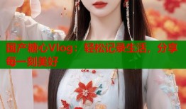 国产糖心Vlog：轻松记录生活，分享每一刻美好