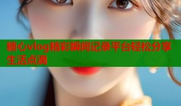 糖心vlog精彩瞬间记录平台轻松分享生活点滴