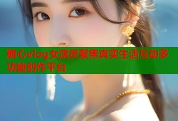 糖心vlog女演员聚焦真实生活互动多功能创作平台